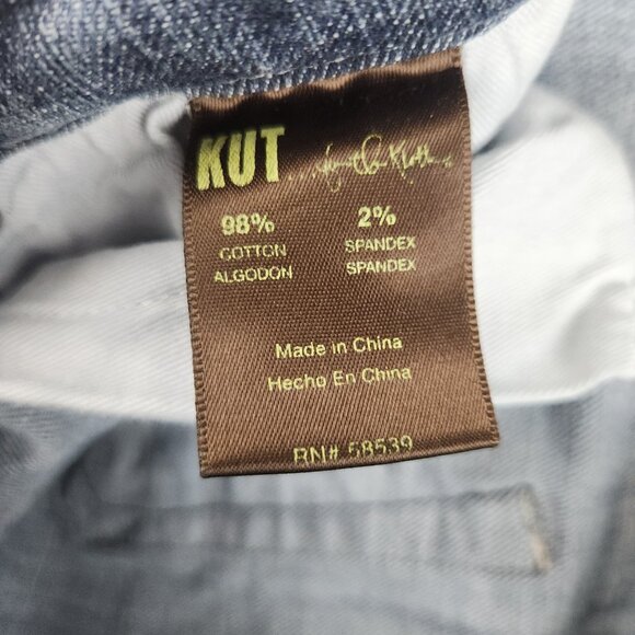 Kut from the Kloth Blue Jeans Cropped Low Rise Straight Leg Denim Size 8 Pants - Picture 8 of 10
